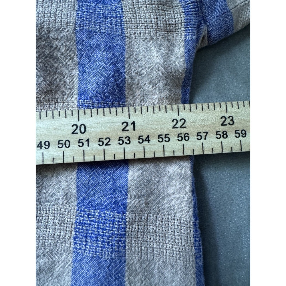 Madewell Hilltop Shirt Bayley Stripe Linen Coastal Top Size S Beachy - Picture 5 of 6
